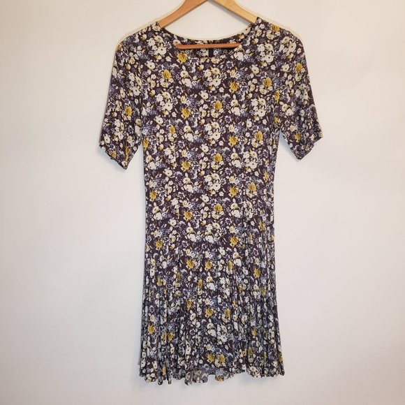 Floral midi dress with full skirt - Picture 1 of 5